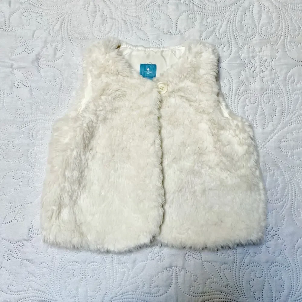 Gap Faux Fur Vest Size 2